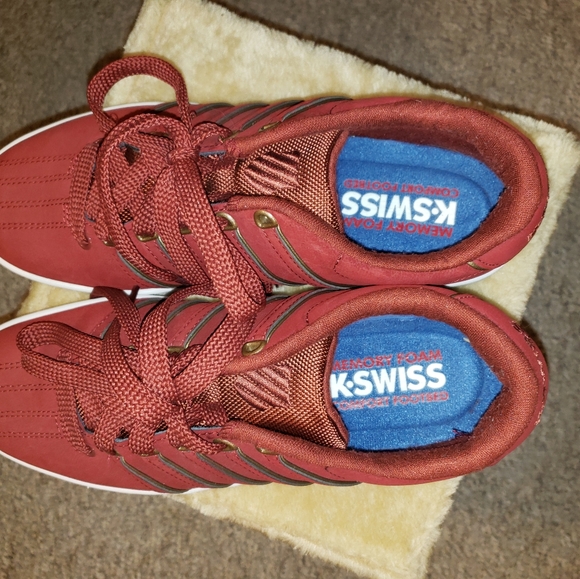 K-Swiss Mens Court Pro II Firebrick/White Fashion - Picture 5 of 7